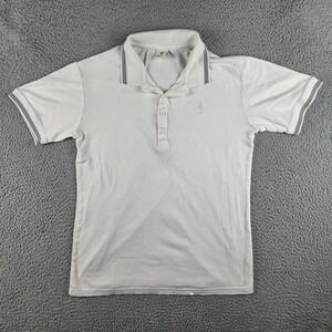 Father Sons Polo Shirt Mens L (M) White Short Sleeve Casual‎